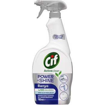 Cif Power & Shine Sprey Banyo Için Temizleyici ve Kireç Çözücü 750 ml 3 Adet