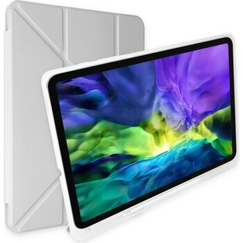 TahTicMer Apple iPad 8. Nesil A2270 A2428 A2429 A2430 10.2 Inç Uyumlu Kılıf Y Smart Cover Standlı Uyku Modlu Kalem Yerli Mars Kapak Gri