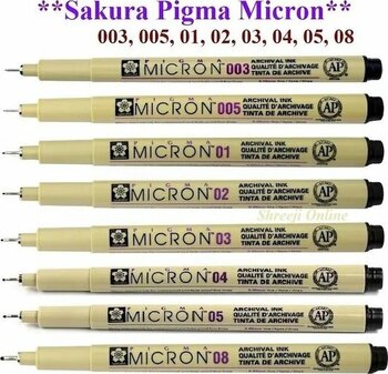 Sakura Pigma Micron Teknik Çizim Kalemi 8'li Set