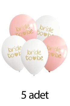 Atölye Mi Bride To Be Baskılı Balonlar Bride Parti Balonları 5li Paket
