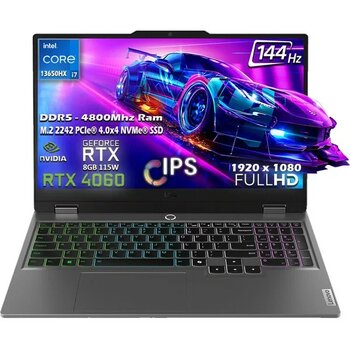 Lenovo Loq 15IRX9 Intel Core I7 13650HX 32GB 2tb SSD Rtx 4060 (115W) 15.6" 100% Srgb 144Hz Fhd IPS Panel Windows 11 Pro Taşınabilir Bilgisayar 83DV