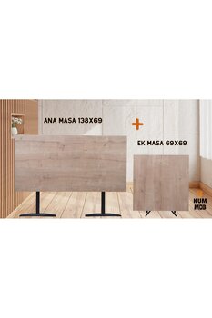 KUMMOB Modüler Safir Büyük Ana Masa + Ek Masa