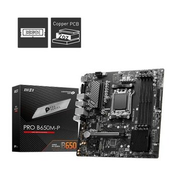 MSI Msı Pro B650M-P Ddr5 7200MHZ 1xvga 1xhdmı 1xdp 2xm.2 USB 3.2 Matx Am5 (Amd Am5 9000/8000/7000 Serile