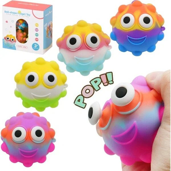 Başel Popping Ball Squishy Fidget Renkli Stres Oyuncakları