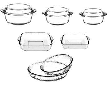 Paşabahçe Borcam Seti 7 Prç. Borcam Tencere Fırın Tepsisi Takımı Seti