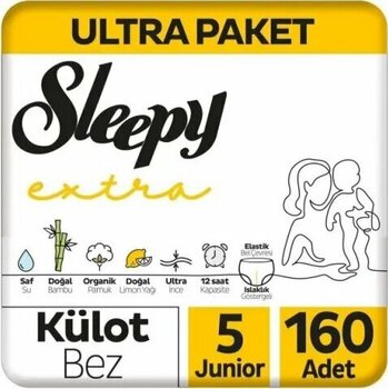 Sleepy Extra No:5 Junior 160 Adet Külot Bebek Bezi