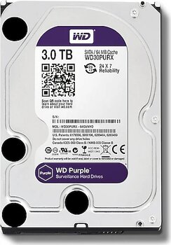 Western Digital Purple WD30PURX 3 TB 5400 RPM 145 MB/s Harddisk