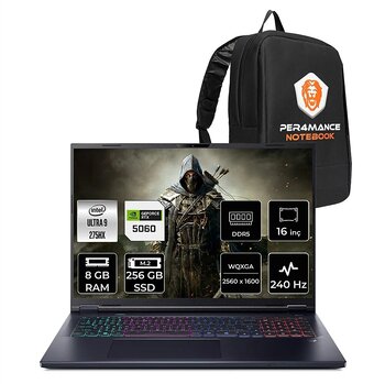 Acer Predator Helios Neo 16 Intel Core Ultra 9 275HX 8gb 256GB SSD RTX5060/8GB 16" Qhd+ Fdos Taşınabilir Bilgisayar