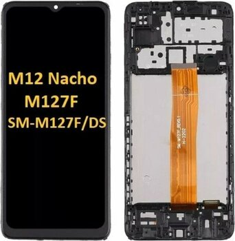 Samsung Uyumlu Galaxy M12 M127f Lcd Ekran Dokunmatik Çıtalı Servis Siyah