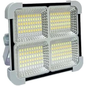 Solar LED Projektör Gri Renk Cata 200W Güneş Enerjili Portatif LED Işık Taşınabilir Sokak Aydınlatması