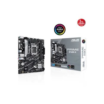 Asus Prime B760M-K B760 DDR5 Vga GLan 2.5G mATX HDMI M2 RGB USB3 1700P Anakart