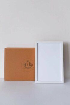 Hiruko Tasarım Atölyesi Ahşap Çerçeve Iç Ölçü 35x25 Cm Premium Frame Siyah & Beyaz & Ahşap Puzzle-anı-fotoğraf Çerçevesi