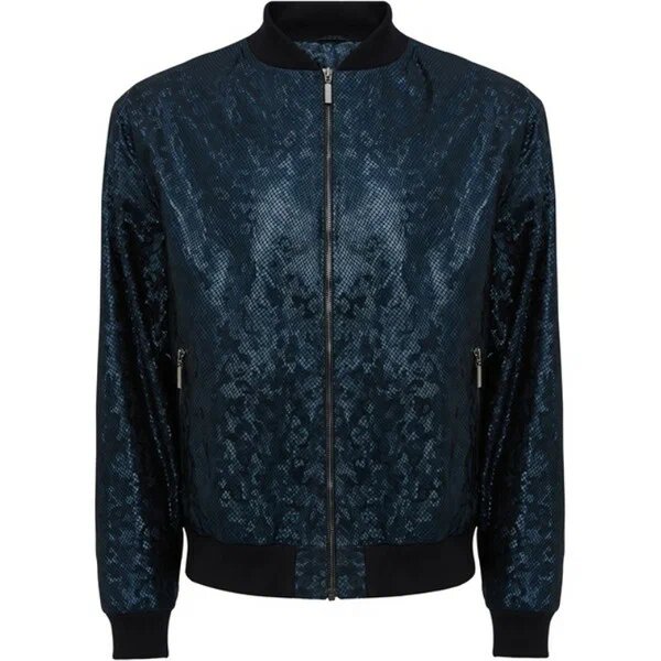 St. Regga Navy Deri Bomber "limited Edition Colour" 48 Ceket