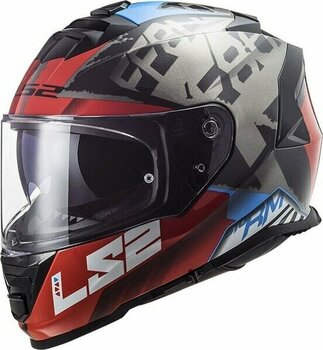 Ls2 Storm 2 Sprınter Mat Siyah-Kırmızı-Tıtanıum Kask - L