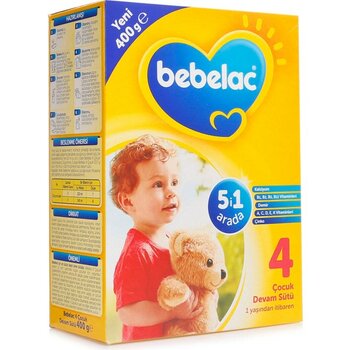 Bebelac 4 Çocuk Devam Sütü 400 gr 1+ Yaş Demir, Çinko, Kalsiyum ve Vitaminler İçerir