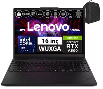 Lenovo Thinkpad P16s Gen3 Intel Ultra 7 155h 64gb 5600mhz 4tb Ssd Ssd Nvıdıa 4gb/Rtx500ada W11pro Workstation Bilgisayar Ws21ks0000tx12+Zettaçanta