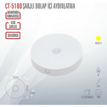 Cata CT-5180 Dolap Içi Aydınlatma LED Cabınet (5 ADET)