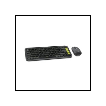 Teknoteg - Rsr - Logıtech Pop Icon Combo, Siyah-yeşil, 920-013075, Kablosuz, Türkçe Q, Klavye Mouse Diğer Çok Renkli