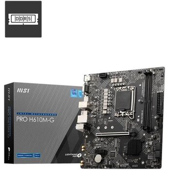 Msı Pro H610m-g Ddr5 5600mhz 1xvga 1xhdmı 1xdp 1xm.2 Usb 3.2 Matx 1700p 12. / 13. Ve 14. Nesil İşlemci Uyumlu