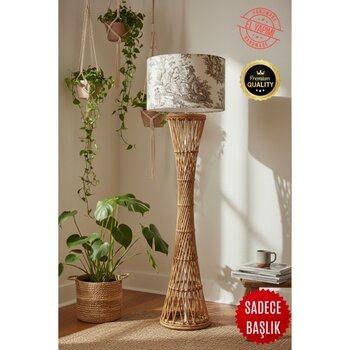 Normadia Vintage Desenli Şık Lambader Başlığı, Zarif ve Kaliteli Tasarım - Seçenek 1