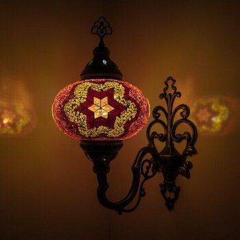 Mosland Home Mozaik Aplik Dekoratif Duvar Lambası Osmanlı Otantik Türk Lamba