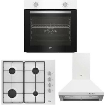Beko Bfm 310 B 6110 Eb Adp 61420 B  3’lü Ankastre Set (Fırın + Ocak + Davlumbaz) - Beyaz