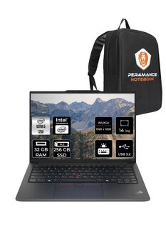 Lenovo Thinkpad E14 G6 Ultra 5 125u 32gb 256gb Ssd 14'' Wuxga Fdos 21m7002ptx & Per4 Çanta