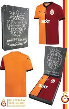 Galatasaray Orijinal 2024/2025 Parçalı İç Saha Taraftar Forma Kişiye Özel Ahşap Kutul