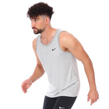 Nike Dry Tank Dfc Solid Erkek Gri Antrenman Atleti AR6069-063