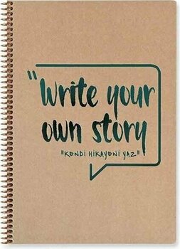 Keskin Color Funky Spiralli Kendi Hikayeni Yaz Karton Kapak 80 Yaprak A6 Çizgili Not Defteri - Renkli