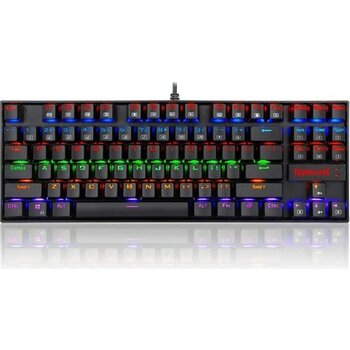 Elivora Redragon K552-KR Kumara Red Switch Tkl Tr Q Mekanik Siyah Kablolu Gaming (Oyuncu) Klavye - Option-1 - 001-Renkli