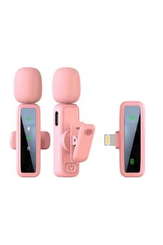 Zilvana Mivessa Kablosuz Pembe Yaka Mikrofonu 2'li Lightning Uyumlu Telefon Canlı Yayın Röportaj Kayıt
