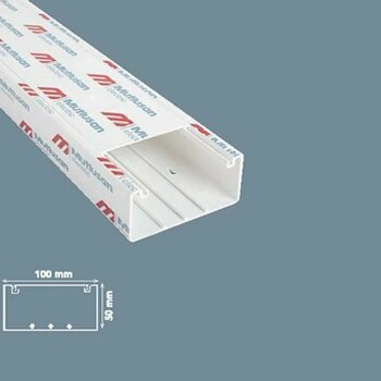 Mutlusan 100x50 Mm Içten Kapaklı Plastik Kablo Kanalı -2 Metre (p