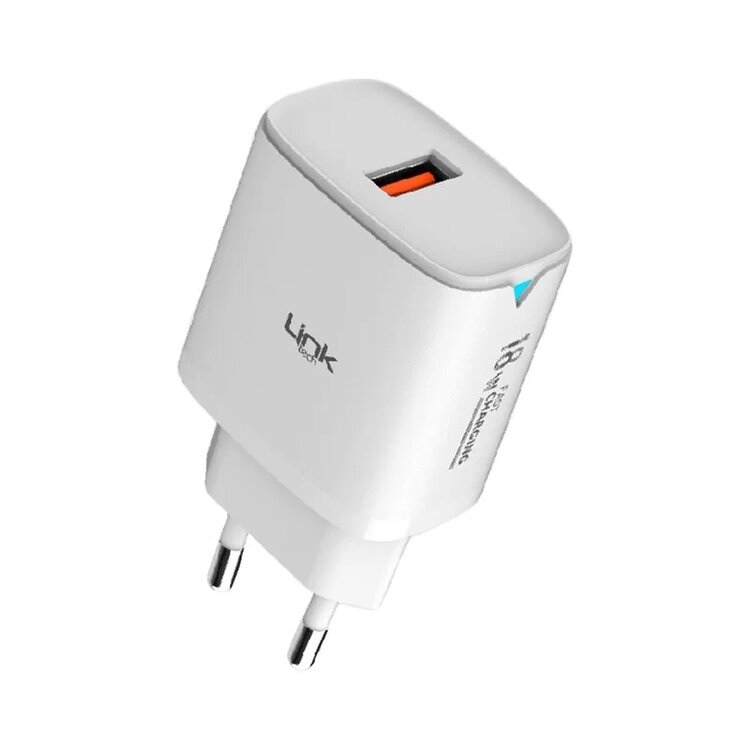 Linktech C304 Beyaz USB-A Hızlı Şarj Şarj Adaptörü