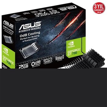 Asus Nvidia Geforce Gt730 2Gb 64Bit Gddr5 (Analog+Hdmı+Dvı) Ekran Kartı Gt730-Sl-2Gd5-Brk