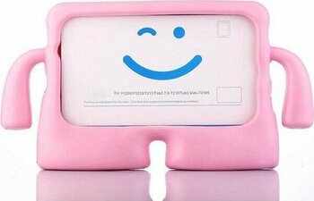 Gpack Apple iPad Mini 4 Kılıf Çocuklar Için Tutacaklı Silikon Ib1 Pembe