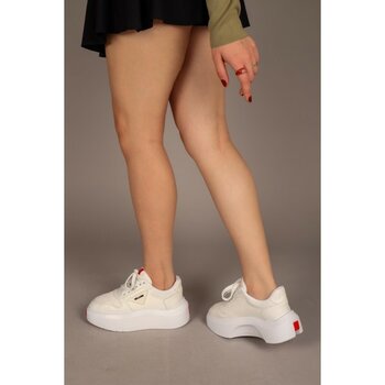 Birikon ARNA Kırmızı Detaylı Kadın Spor Ayakkabı BEYAZ - 39