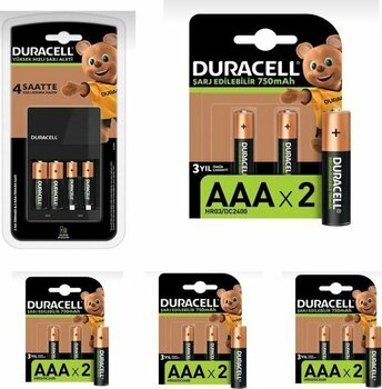 Duracell Cef 14 Pil Şarj Cihazı 10 Adet 750 Mah Aaa ve 2 Adet 1300 Mah Aa Şarj Edilebilir Piller