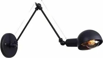 Rsylight Retro Metal Dekoratif Rustik Akrobatik Siyah 1 Ampul Duvar Aplik
