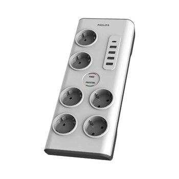 Philips Spn7060wa/62 ­priz ­6 Gm Ac,5xusb 40w 900j­ Beyaz