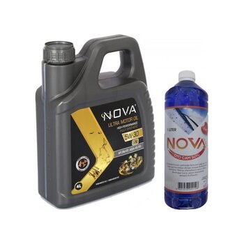 Nova 5w-30 Sn Tam Sentetik Motor Yağı 4 L + Cam Suyu 1 L 4 L