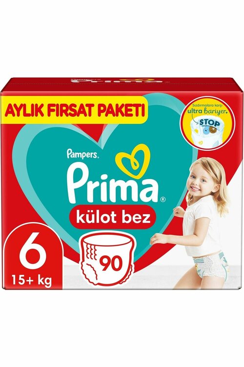 Prima Külot Bebek Bezi 6 Beden Aylık Fırsat Paketi 90 Adet