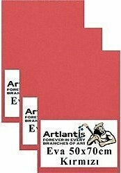 Kırmızı 50x70 cm 3 Adet Eva Süngeri