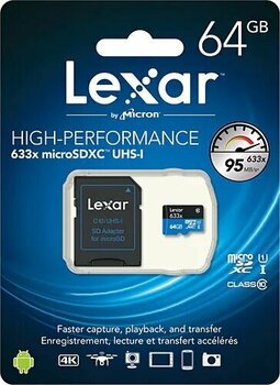 Lexar 633x Class 10 UHS-I U1 64 GB Micro SD Kart