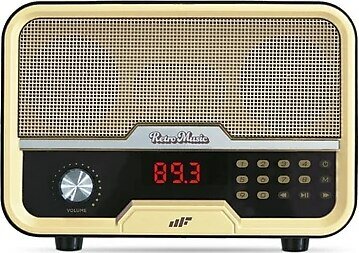 MF Product MF0823 Şarjlı Bluetooth TF/USB/AUX Mikrofon Çıkışlı Nostaljik FM Radyo