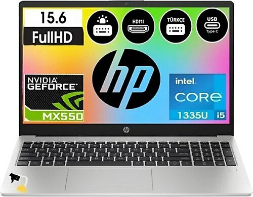 HP 250 G10 8A539EA 15.6 inç Intel Core i5 1335U 16 GB 512 GB SSD NVIDIA GeForce MX550 Windows 11 Professional