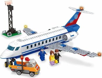 Ausini City Set Oyuncak Uçak Lego Yolcu Uça Lego 390 Parça