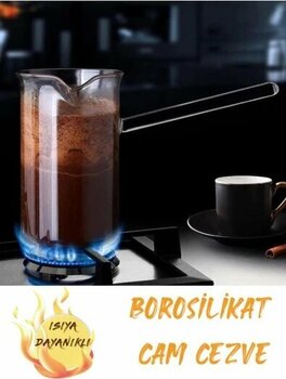 Decorev Isıya Dayanıklı Borosilikat Cam Cezve 400 Ml