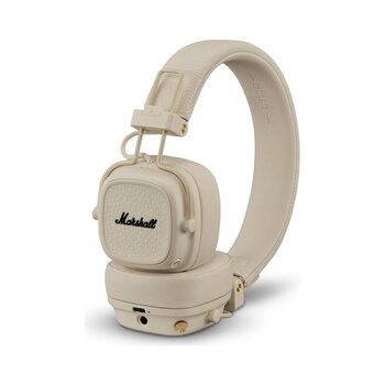 Marshall Major V Kulaküstü Bluetooth Kulaklık Krem Renkli Mikrofonlu Aktif Gürültü Önleyici