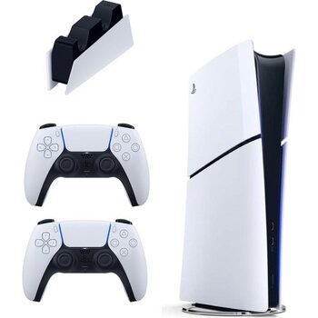 Sony Playstation 5 Slim Digital 825 GB + Şarj Istasyonu + 2. Dualsense Ithalatçı Garantili - 2. Kol Oyun Konsolu - Beyaz